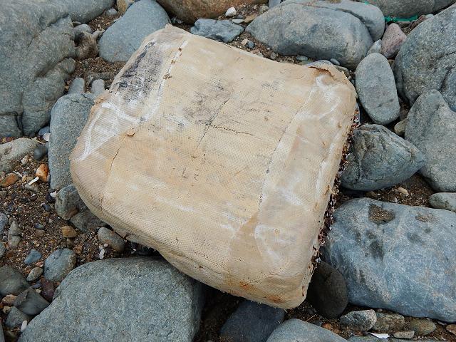 Bales of Senawang rubber washing up on Cornish Cornwall beaches Marine Environmental Images