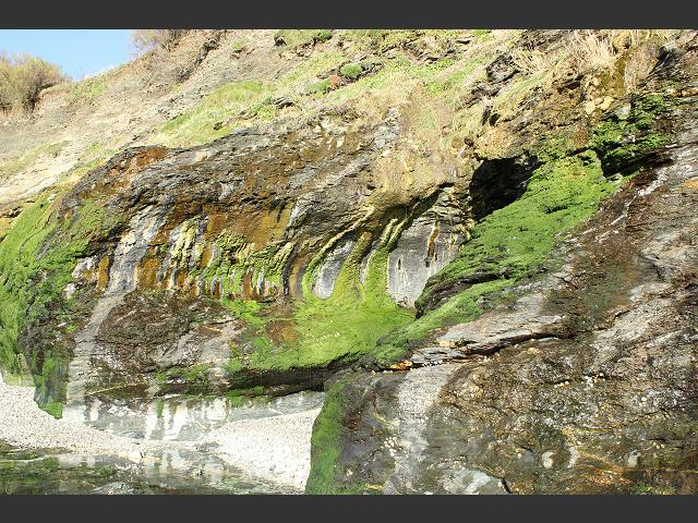 Tufa Formation at Stackhouse Cove Cornwall Coastal Geology